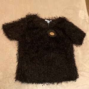 Black Fuzzy Top